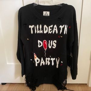NWT unif till death do us party sweater S